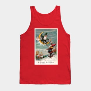 Victorian New Year Gnomes Greeting Tank Top